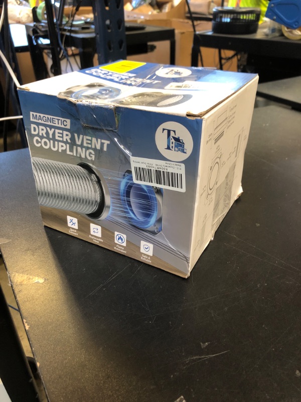 Photo 1 of Magnetic Dryer Vent Connector Kit DV180, 4 Inch Dryer Vent Hose with Magnetic Coupling & Aluminum Duct, Leak-Resistant, Heat-Resistant, Flexible, Easy to Install and Clean, for Most Dryer