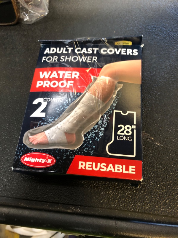 Photo 1 of 100% Waterproof Cast Covers for Shower Leg - Tight Seal - Reusable Adult 2pk Half Leg Cast Protectors - Knee, Ankle, Foot