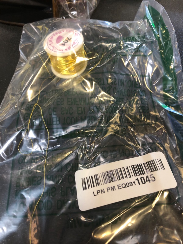 Photo 1 of 1mm Spool Gold Metallic Cord Tinsel String Jewelry Braided Thread, Total Length 109 Yards/ 328 Feet (Gold)