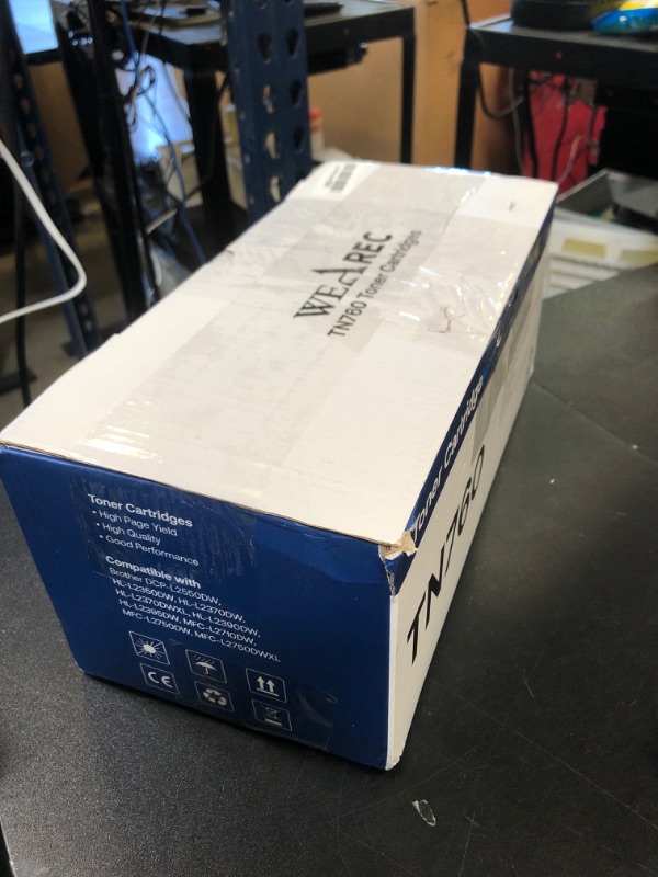 Photo 1 of TN760 Toner Cartridges Replacement for Brother Toner TN-730/TN-760 Compatible HL-L2350DW MFC-L2710DW MFC-L2750DW HL-L2395DW HL-L2370DW DCP-L2550DW HL-L2390DW (Black, 2 Pack)