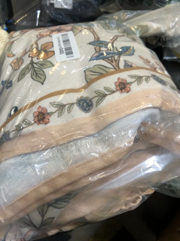 Photo 1 of ISAENNE Designer French Light Beige Extra Long Rectangle Tablecloth,Linen Florals and Birds Pattern Table Cloth,Durable Decorative Tablecloths for Dining Thanksgiving Kitchen,63"*110"-Cornucopia