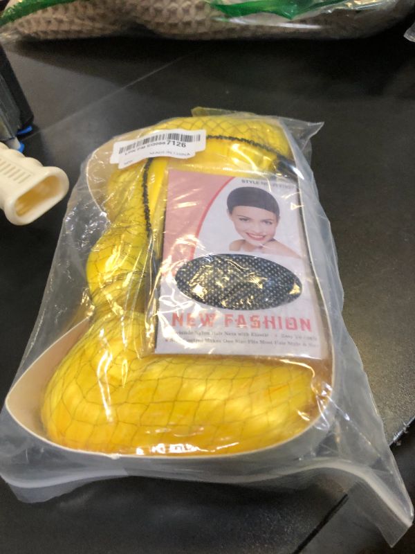 Photo 1 of WTHCOS Short Yellow Bob Wig with Bangs for Women Bright Yellow Curly Wavy Hair Wigs Heat Resistant Synthetic Wig