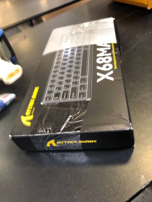 Photo 1 of ATTACK SHARK X68MAX HE 60% Wired Magnetic Switch Keyboard,Full Aluminum CNC,0.005mm RT Accuracy,8KHz Rapid Trigger Mechanical Gaming Keyboard,Adjustable Actuation,RGB Coiled Cable for FPS Games,Black