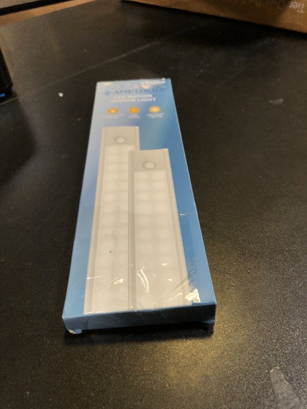 Photo 1 of AMETHEUS 10inch Under Cabinet Lights, Motion Sensor Light Indoor, Wireless Closet Lights, 1800mAh Rechargeable Battery, Magnetic, 5 Levels Dimmable, Under Counter Lights for Kitchen, Bathroom (2 Pack)