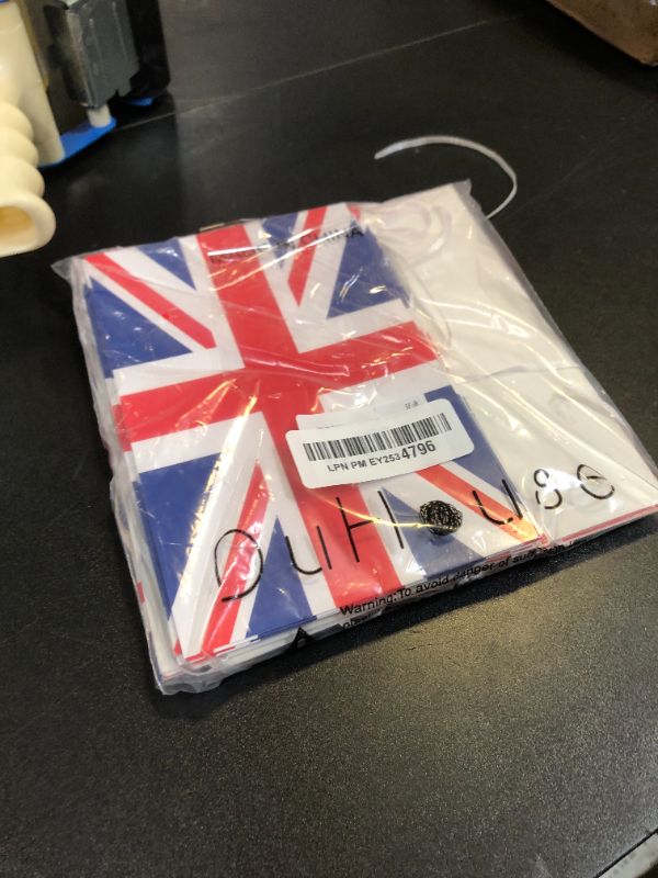 Photo 1 of 14 Pieces British Party Garland British Flag Hanging Garland Decor Include Cheers Bunting Banner UK Pennant Banner and Hanging Swirl UK Flag