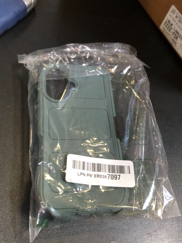 Photo 1 of for Defender iPhone 16 Case with Belt Clip,Holster for 16 Phone Case with Kickstand,Rugged for Heavy Duty,2 Layers of Sturdy,Cover for iPhone16 Cases Protective Dark Green