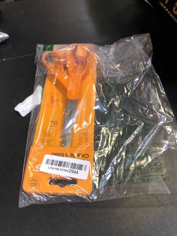 Photo 1 of Fiskars 9-Inch Bent Dressmaker Shears, Orange, Stainless Steel Blades for Fabric Cutting, Ergonomic Handle for Comfort and Precision