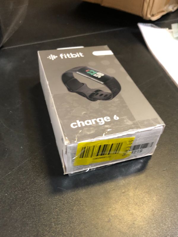 Photo 1 of Fitbit Charge 6 Fitness Tracker with Google apps, Heart Rate on Exercise Equipment, 6-Months Premium Membership Included, GPS, Health Tools and More, Obsidian/Black, One Size (S & L Bands Included)