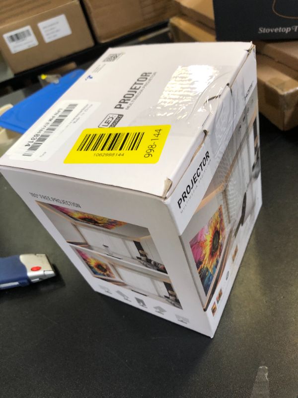 Photo 1 of Mini Portable Projector with Wifi6 and Bluetooth, 4K Projector Support 5w Sound Base Speaker, 160 ANSI, Android 11, Auto Vertical Keystone 210°Rotatable Proyector for Home Bedroom Outdoor HY300 ULTRA
