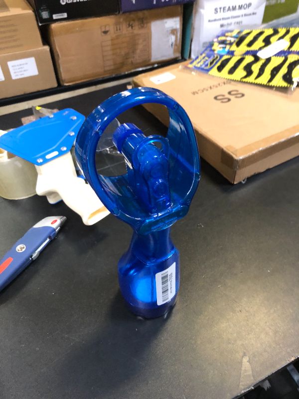 Photo 1 of O2COOL Deluxe Handheld Battery Powered Water Misting Fan (Dark Blue)