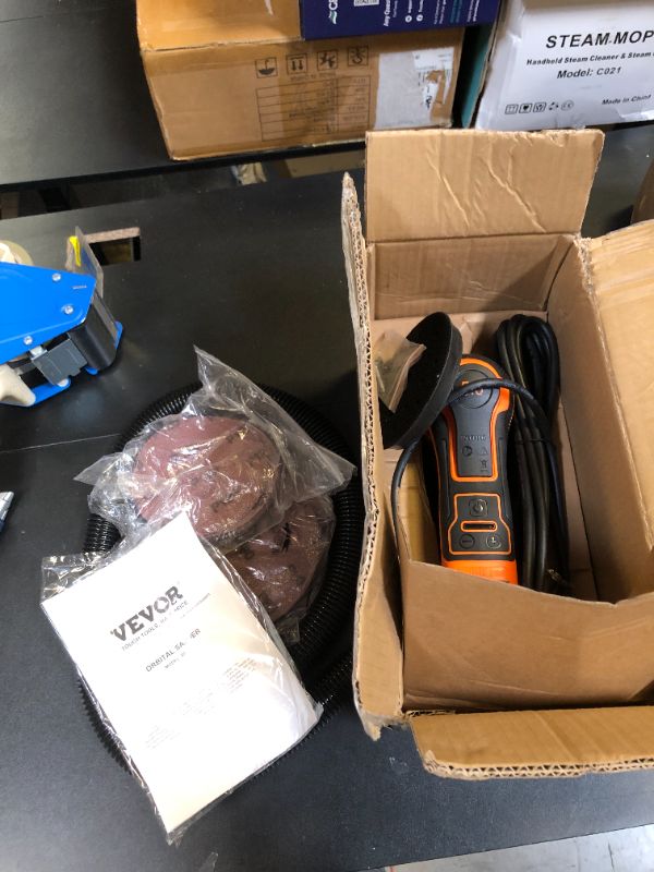 Photo 1 of VEVOR 3/8 Sheet 3A EC Brushless Sander, Max. 10000RPM Variable Speed Sheet Finishing Sander with 10PCS Sandpapers and Vacuum Cleaner Adapter for Woodworking