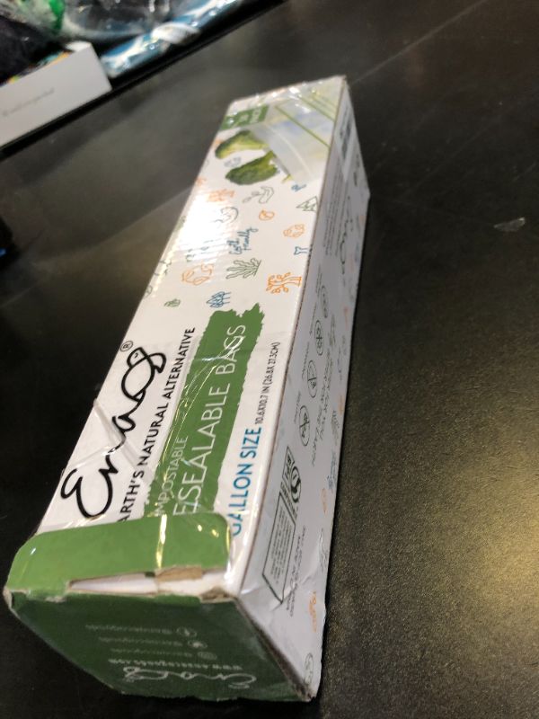 Photo 1 of 100% Compostable Food Storage Bags [Gallon 50 Pack] Eco-Friendly Freezer Bags, Resealable Bags, Heavy-Duty, Reusable, Off-White by Earth's Natural Alternative