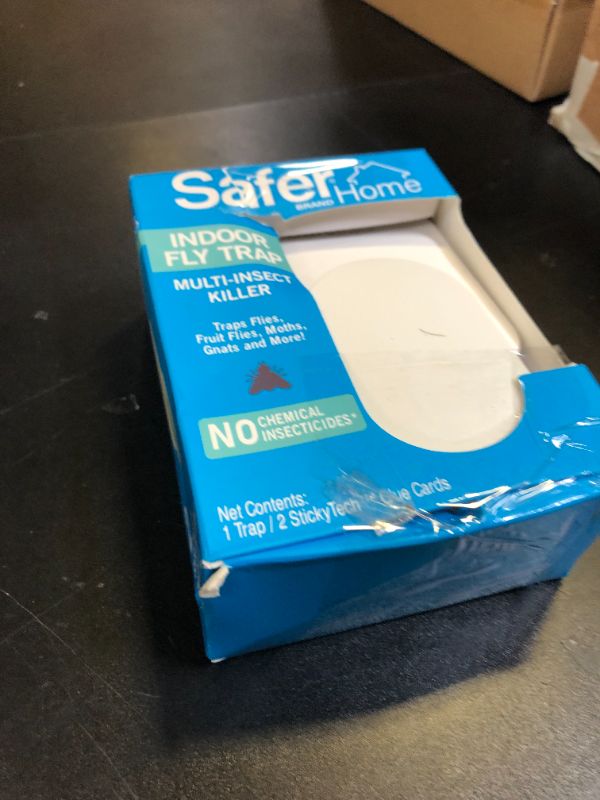 Photo 1 of Safer Home Indoor Plug-In Fly Trap - SH502 - Effective Fruit Fly Traps for Indoors, Gnat Traps for House Indoor, 400 Sq Ft Protection - Style: 1 Device + 2 Glue Cards