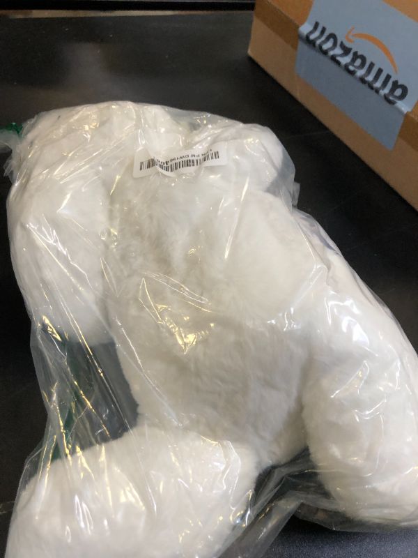 Photo 1 of 2 Lb Weighted Stuffed White Bear Animals - 16 Inches Bear Dog Dino Pig Plush Throw Pillow Toy - Embroidered Plushie Collectible - Kawaii Plushies Hugging Toy Gifts for Kids & Adults ( White Bear )