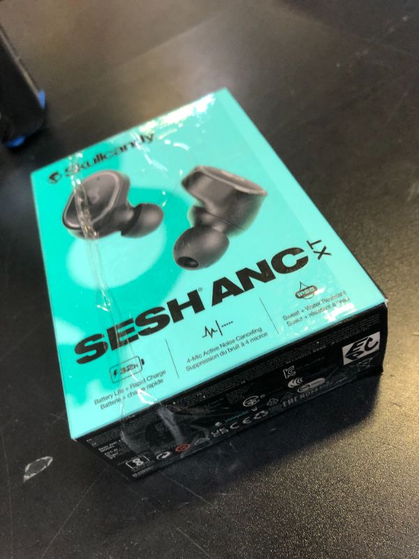 Photo 1 of Skullcandy Sesh ANC XT in-Ear Noise Canceling Wireless Earbuds, 48 Hr Battery, IP67 Waterproof, Microphone, Works with iPhone Android and Bluetooth Devices - True Black