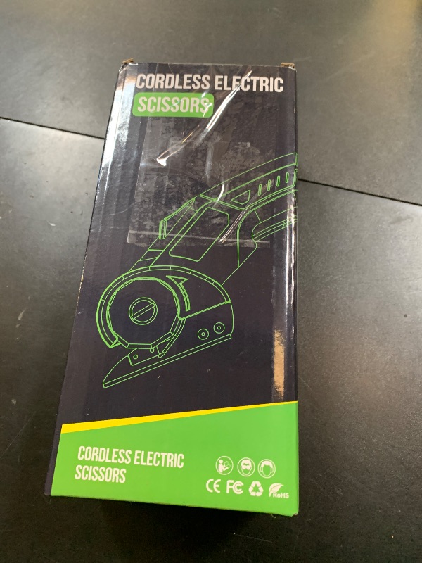 Photo 1 of Cordless Electric Scissors: 4V Rechargeable Rotary Cardboard Cutter, 3000mAh Battery, with LED Light, 2 Blades, Box Cutter for Fabric Carpet Carton Plastic Leather Cloth