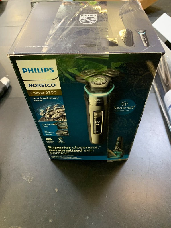 Photo 1 of Philips Norelco Shaver Series 9000, Wet and Dry Electric Shaver, with Lift & Cut Shaving System and SenseIQ Technology, Pop-up Trimmer, Cleaning Pod, Charging Stand and Travel Case, Model S9987/85