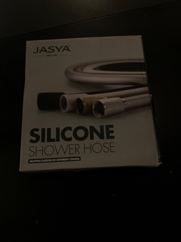 Photo 1 of Jasya Silicone Shower Hose Extra Long,Explosion Proof Anti Winding Showerhead Hose,Used In Showerheads Spray Bidet Bathing Toilet Cleaning Flexible RV Shower Hoses Replacement (Silver, 31 In)