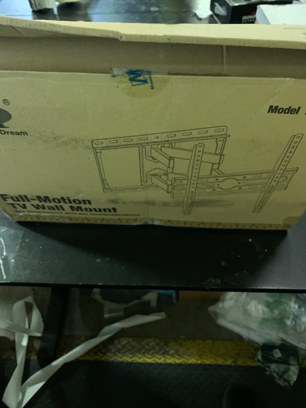 Photo 1 of Mounting Dream TV Wall Mount for 32-65 Inch Television,Mount with Swivel and Tilt, Full Motion Bracket with Articulating Dual Arms, Fits 16inch Studs, Max VESA 400X400 mm, 99lbs, MD2380