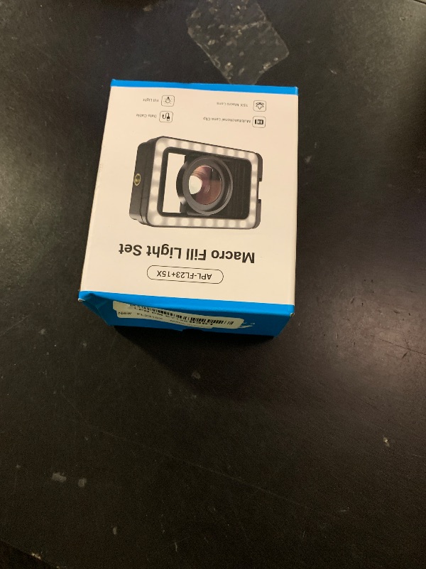 Photo 1 of APEXEL 15X Macro Lens for iPhone with LED Fill Light, Samsung, Android Phone, with Universal Lens Clip Attachment (Fits for Almost Smartphone)