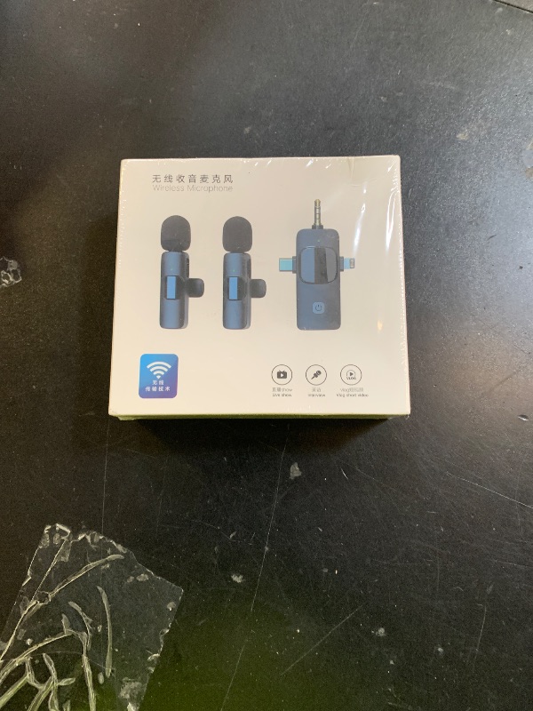 Photo 1 of 4 in 1 Wireless Lavalier Microphone for iPhone/USB C Android/Camera/Laptop PC,Mini Microphone 2.4G Ultra-Low Delay with Noise Reduction Cordless Lapel Mics for Video Recording, Vlog, YouTube, TikTok