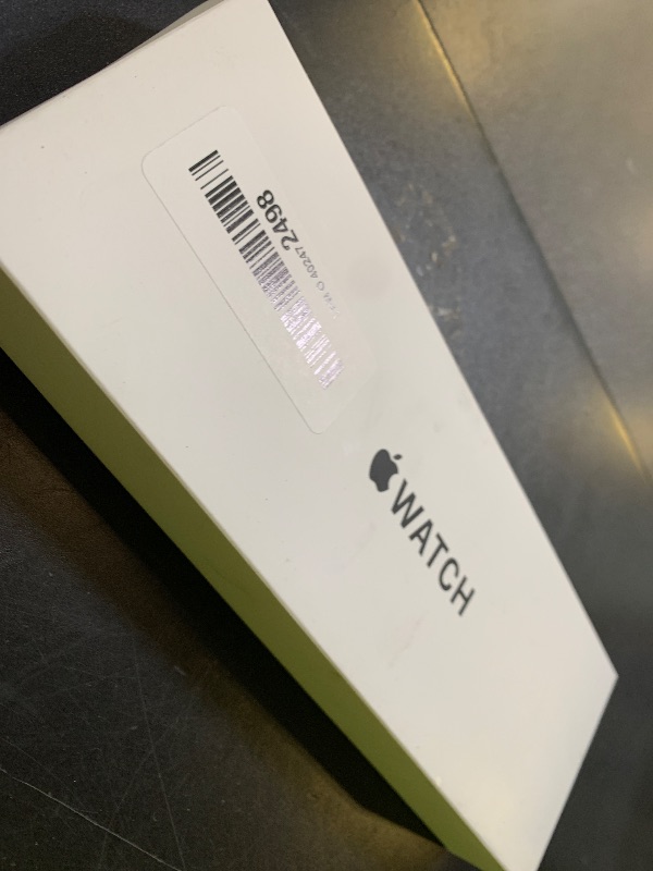 Photo 1 of Apple Watch SE (2nd Gen) [GPS 40mm] Smartwatch with Silver Aluminum Case with Denim Sport Band S/M. Fitness and Sleep Trackers, Crash Detection, Heart Rate Monitor, Retina Display
