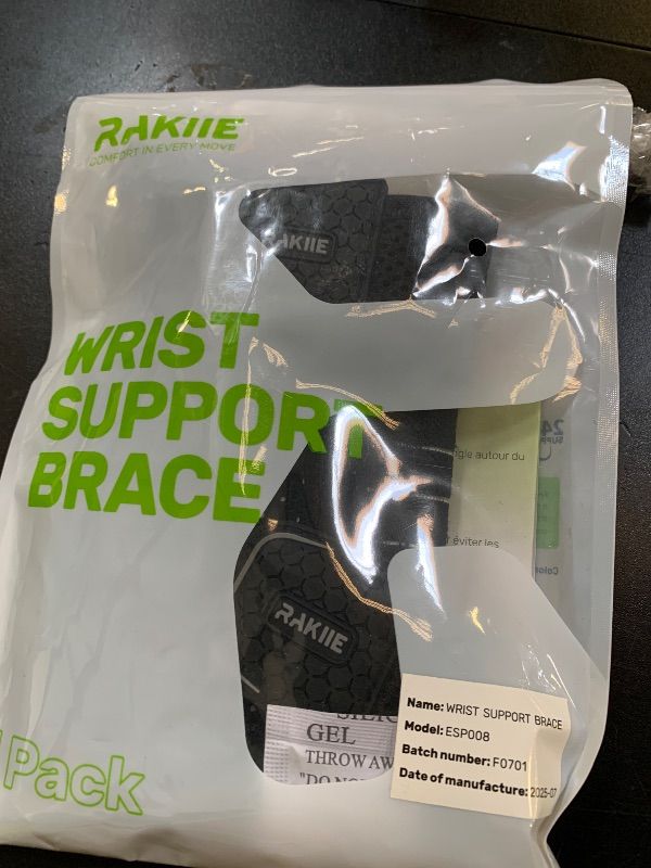 Photo 1 of Rakiie Carpal Tunnel Wrist Brace, Night Wrist Support No Pressure on Thumb, Lightweight Hand Brace for Sleeping Work, Splint Stabilizer Pain Relief for Sprain Arthritis, Gray Right Hand, Size M