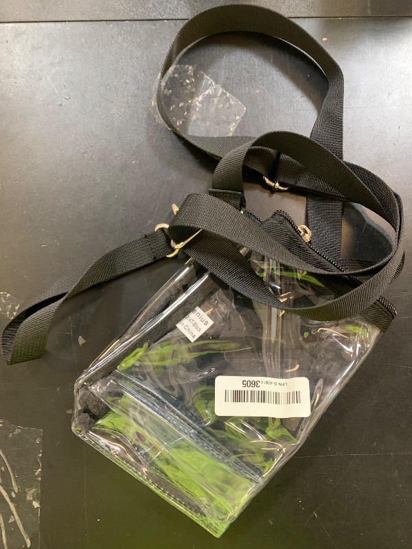 Photo 1 of Bagenius Clear Purse Stadium Approved for Women, Transparent Clear Bag with Removable Straps, Coin Purse for Work Festival Sporting Events and Concert - Black