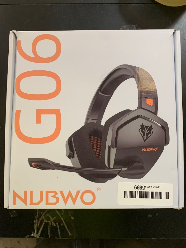 Photo 1 of NUBWO Wireless Gaming Headset with Mic for Ps5 Ps4 PC, Zero Interference, 100-Hour Battery All-Day Play, 23ms Sync? for Fortnite & Call of Duty/FPS Gamers, Triple Mode All Devices Compatible - Orange