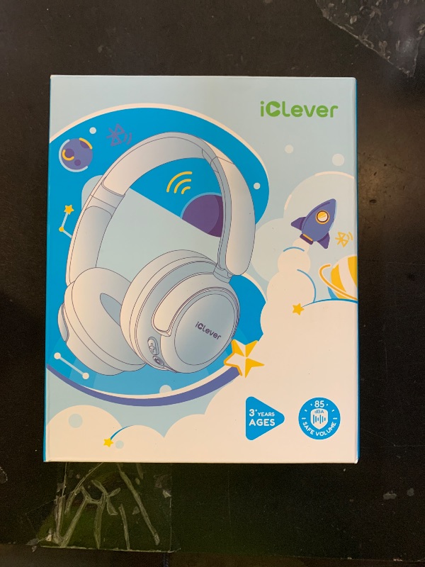 Photo 1 of iClever BTH22 Kids Bluetooth Headphones, 60H Play Time, USB C Fast Charging, Bluetooth 5.4, AUX Cord,Safe Volume 74/85 dBA,Toddler Headphones for iPad/Tablet/Travel/School, Blue