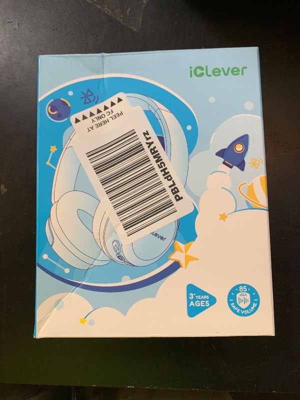 Photo 1 of iClever BTH22 Kids Bluetooth Headphones, 60H Play Time, USB C Fast Charging, Bluetooth 5.4, AUX Cord,Safe Volume 74/85 dBA,Toddler Headphones for iPad/Tablet/Travel/School, Blue