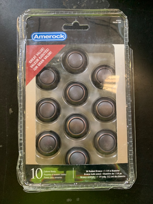 Photo 1 of Amerock | Cabinet Knob | Oil Rubbed Bronze | 1-1/4 inch (32 mm) Diameter | Everyday Heritage | 10 Pack | Drawer Knob | Cabinet Hardware