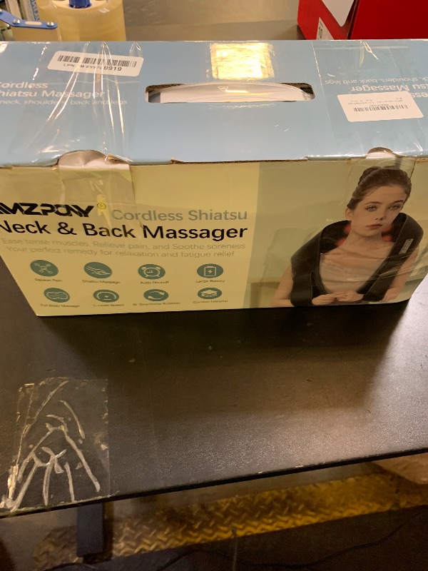 Photo 1 of AMZPONY® Cordless Neck Massager for Pain Relief Deep Tissue, Rechargeable Shiatsu Neck and Back Massager with Heat Kneading Shoulder Massage for Body Muscle Pain Relief,Gifts for Dad Mom Friends