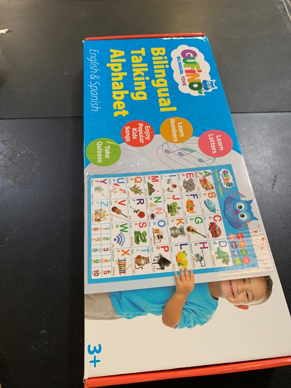 Photo 1 of Gufino Alphabet Wall Chart - Bilingual Toys with Interactive Touch Buttons for Independent & Guided Learning - Ideal for Preschool Learning Activities & Spanish Classroom Supplies.