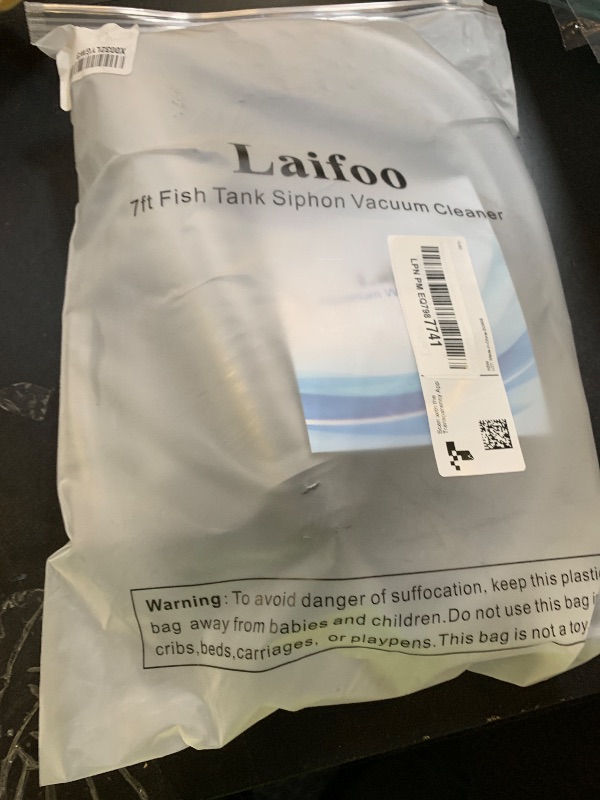 Photo 1 of Laifoo 7ft Aquarium Siphon Vacuum Cleaner for Fish Tank Cleaning Gravel & Sand