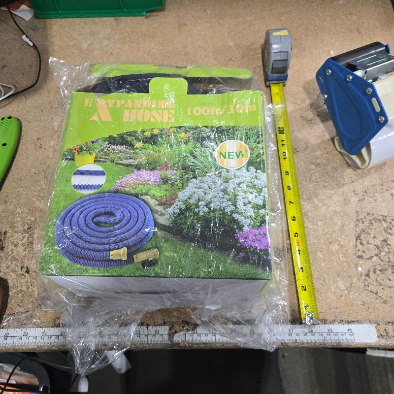 Photo 1 of 100 FT Garden Hose Expandable Hose-2025 Upgraded Flexible Water Hose, Car Wash Hose with Extra-Strong Brass Connectors,Superior Strength-4-Layers Latex - Kink-less Lightweight Expanding Hose