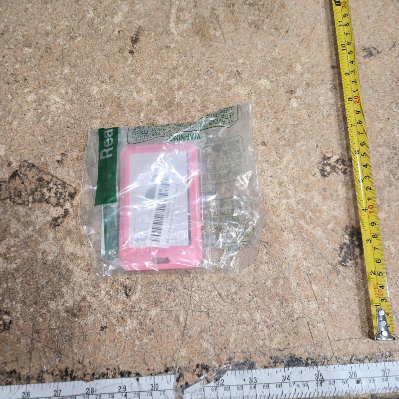 Photo 1 of 1 Pcs ID Badge Holder with Double-Sided Windows Vertical Hard Plastic Case Pink Card Protector Pouch for Office School ID Credit Cards Proximity Key Cards Driver’s Licenses and Passes