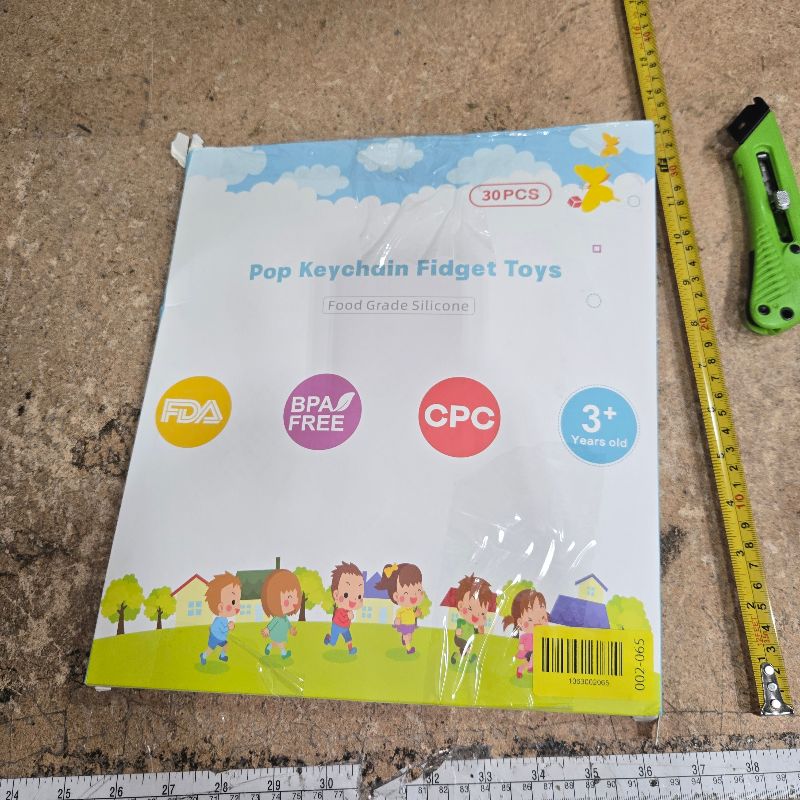 Photo 1 of ***MISSING PCS*** Pop Fidget Toys Bulk Its Party Favors for Kids 4-8 8-12 30 Pack Mini Pop Keychain It Christmas Stocking Stuffers for Kids Toy Fidgets for Classroom Prizes Student Gifts Birthday Goodie Bag Stuffers