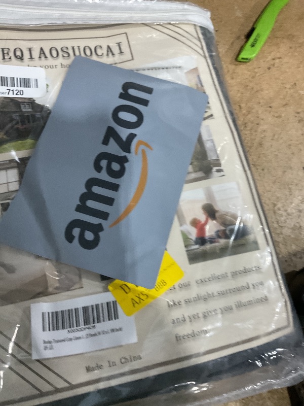 Photo 1 of 108 Inches Extra Long Linen 100% Blackout Curtains for Bedroom - Charcoal Grey Energy Saving Thermal Insulated Burlap Textured Curtain Drapes for Country Villa (Set of 2 Panels,W 52 x L 108)