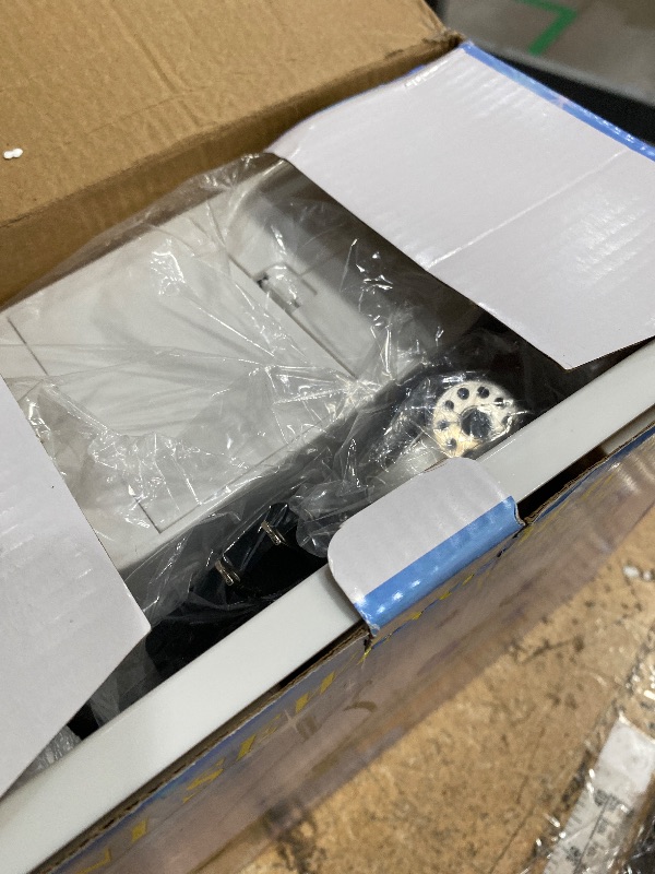 Photo 1 of ***UNTESTED/ POSSIBLY FOR PARTS*** Portable Sewing Machine with Extension Table and Light, Mini Handheld Sewing Machine with Upgraded, Two Threads Double Speed Double Switches, Easy to Use for Kids, Beginners and DIY