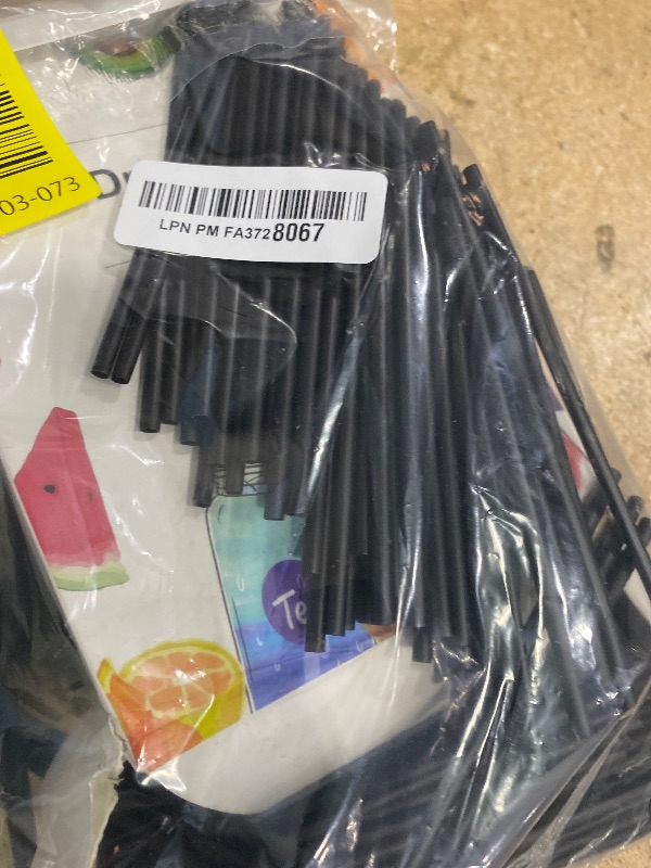 Photo 1 of [1000 Pcs] Black Disposable Cocktail Short Straws - 5 Inch Length 0.16 Inch Diameter Coffee & Cocktail Stirrers Plastic Straws for Whiskey,Bar,Club,Soda,Cocktail,Teas