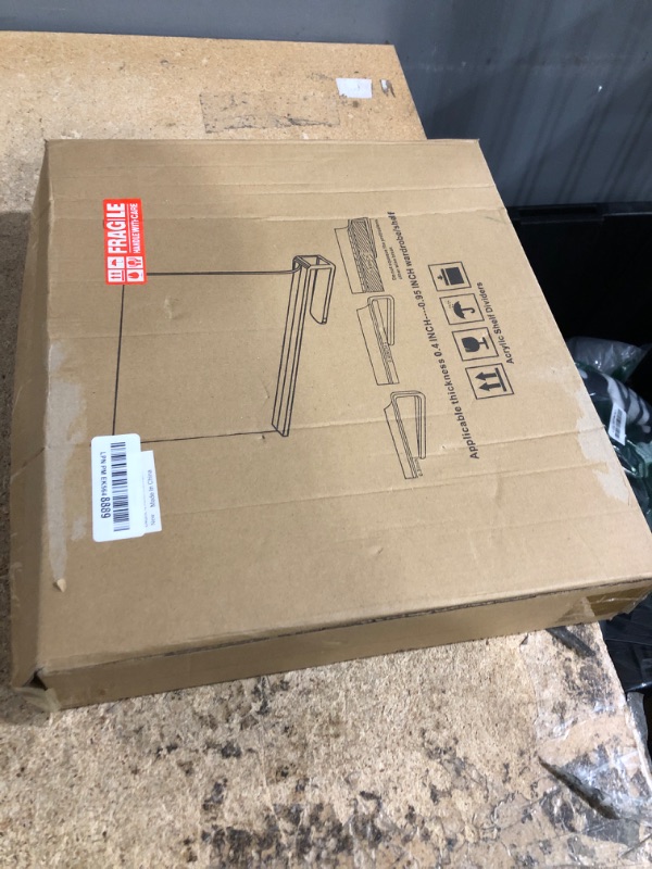 Photo 1 of 12 Inches [Extra Tall Version] Clear Shelf Dividers for Closet Organization and Storage, 6 Pack Purse Organizer for Closet Acrylic Adjustable Bookshelf for Organization, Perfect for Sweater, Clothes