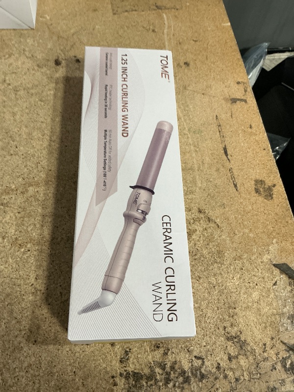 Photo 1 of 1.25 Inch Hair Curling Wand,Ceramic Curling Iron 1 1/4 Inch,Dual Voltage Hair Curler with Glove Included,Curly Hair Tools for Styling,Adjustable Temperature (180°F to 410°F for All Hair Types)