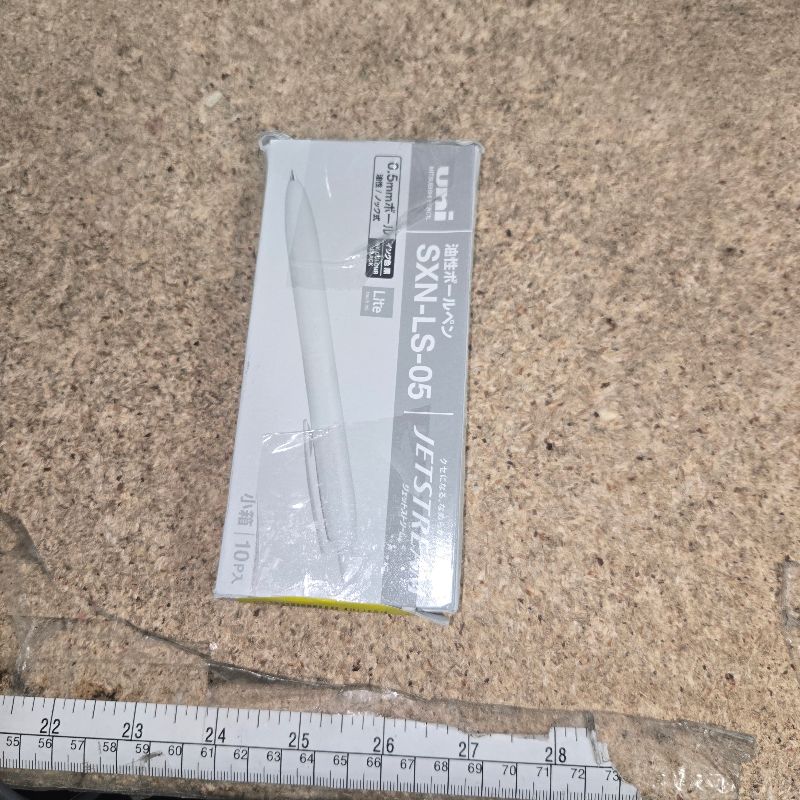 Photo 1 of ???? Uni Jetstream Single Ballpoint Pen, Equipped with 0.5mm Lite Touch Ink (Black), Shell White, SXNLS05.1, Set of 10