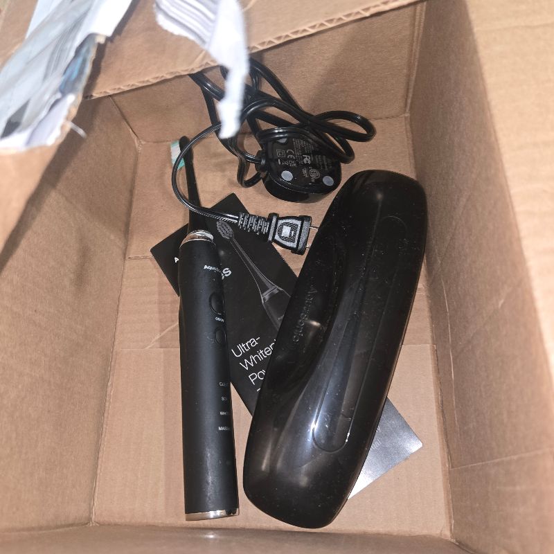 Photo 1 of ***USED*** Aquasonic Black Series Ultra Whitening Toothbrush – ADA Accepted Electric Toothbrush- 8 Brush Heads & Travel Case – 40,000 VPM Electric Motor & Wireless Charging - 4 Modes w Smart Timer