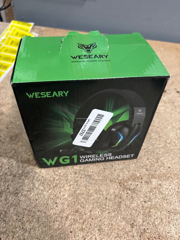 Photo 1 of WESEARY Wireless Gaming Headset for PC, PS5, PS4, Switch, Mac, 2.4GHz Wireless Gaming Headphones with ENC Noise Canceling Microphone, Bluetooth 5.4, Cool Lighting, 50H Battery, 50mm Drivers