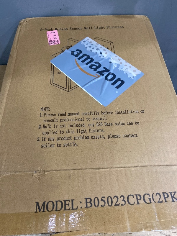 Photo 1 of ***(USED/ UNKNOWN IF MISSING PARTS/ UNABLE TO TEST ITEM)***2-Pack Motion Sensor Outdoor Wall Lantern, Dusk to Dawn Exterior Light Fixtures Wall Mount, White Outside Light for House, Waterproof Outside Lantern Sconces, Anti-Rust Porch Lighting with Clear G