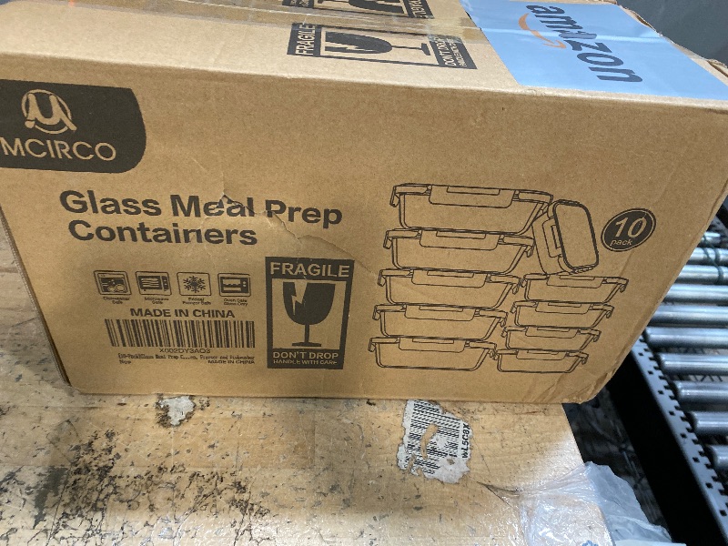 Photo 1 of [10-Pack] Glass Meal Prep Containers with Lids, MCIRCO Food Storage Containers with Snap Locking Lids, Airtight Lunch Containers, Microwave, Oven, Freezer and Dishwasher