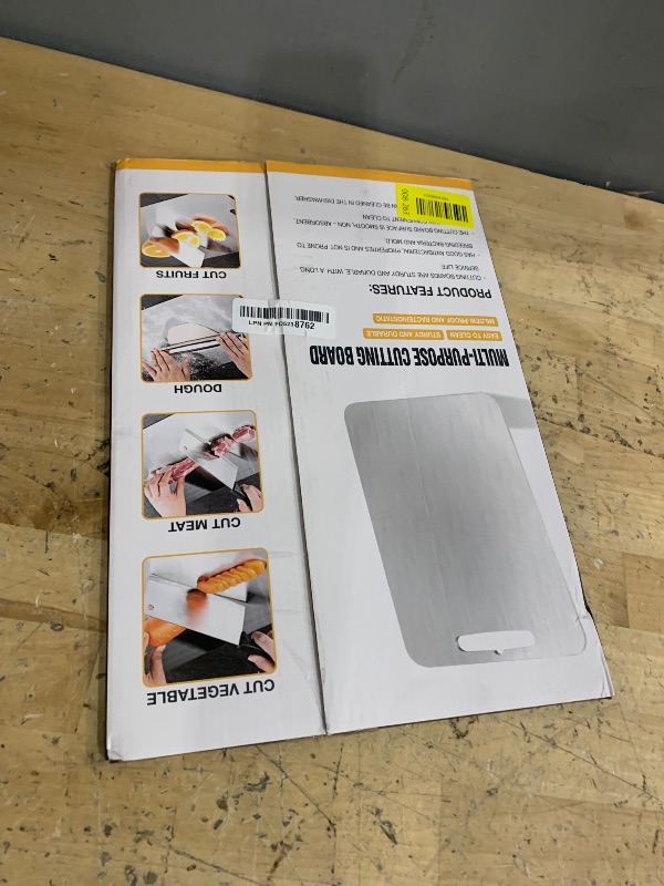 Photo 1 of ***(MINOR DAMAGE/ SEE NOTES FOR DETAILS)***Titanium Cutting Board.100% PureTitanium Cutting Boards For Kitchen.Steel Cutting Boards for Kitchen.Suitable for Kitchen or outdoor Camping TitaniumCutting board (14×10 * 0.08)