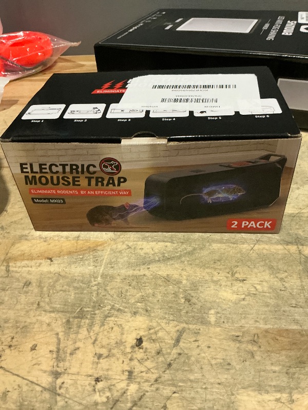 Photo 1 of 2 Pack of X-PEST Electronic Mouse Trap – Smaller Size Electric Mouse Trap Zapper for Indoor Use, Reusable Rodent Trap, No Touch No See, Effective Mice & Mouse Control